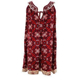 Odd Molly Silk Dress Women 2 Red Boho Cruise‎ Resort Unique Quiet Luxury Hippie